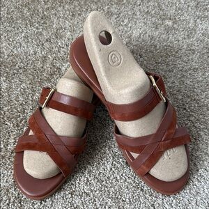 Cole Haan Brown Sandals Molded Design Slip-On